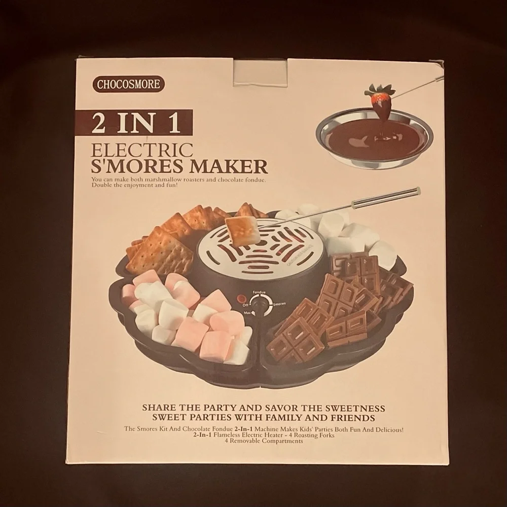 2-in-1 Electric S'mores Maker - Brown and White